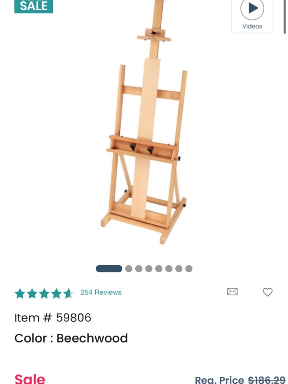 Creative Mark Carolina Artist's H-Frame Wooden Studio Art Easel Fully Adjustable